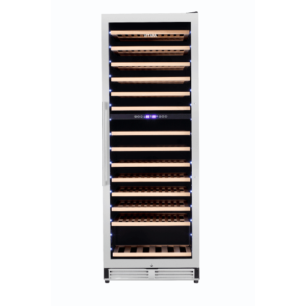 VITARA 67” Tall 154 Bottle Dual Zone Wine Fridge Wine Cooler