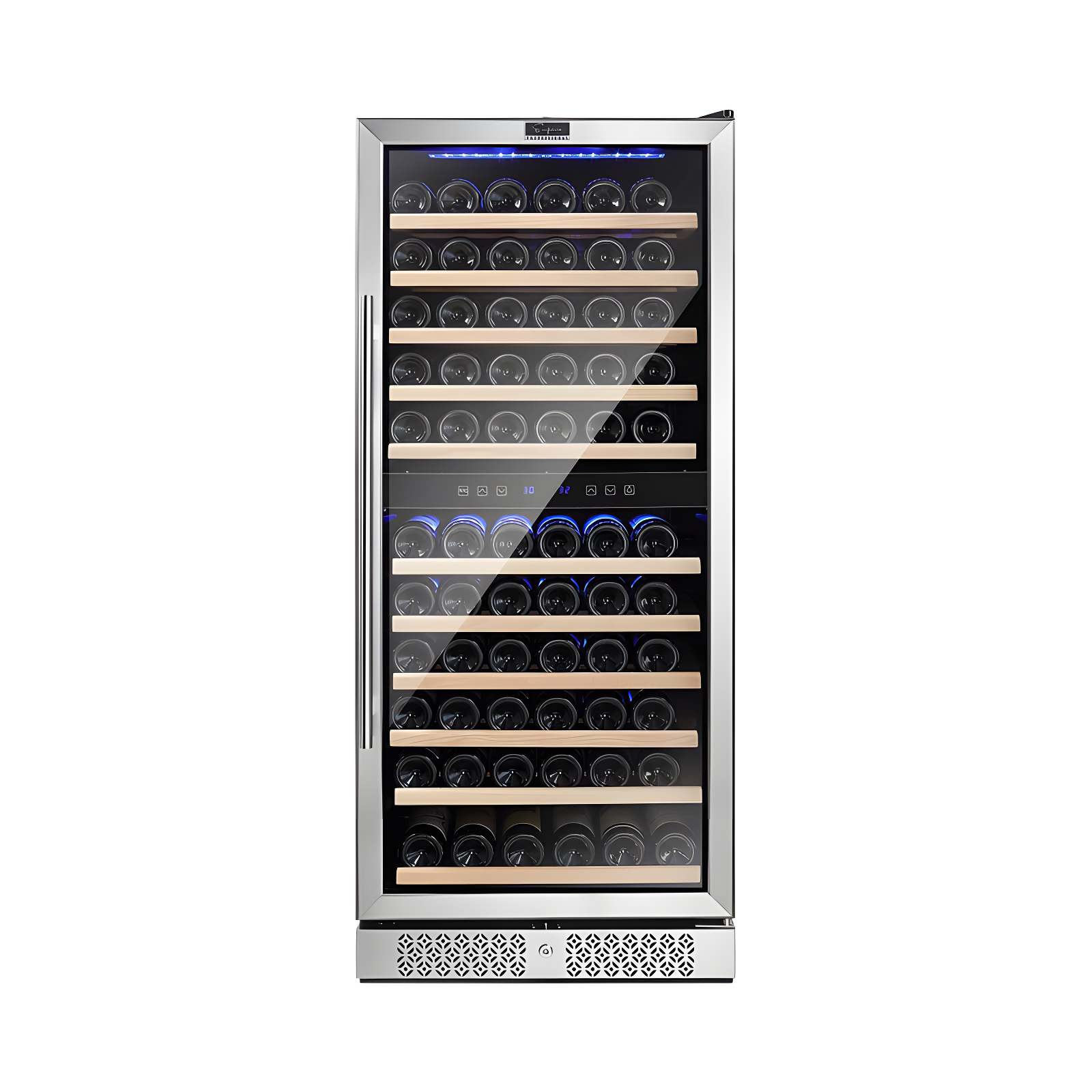 EMPAVA 55" Tall 100 Bottle Dual Zone Wine Fridge Wine Cooler